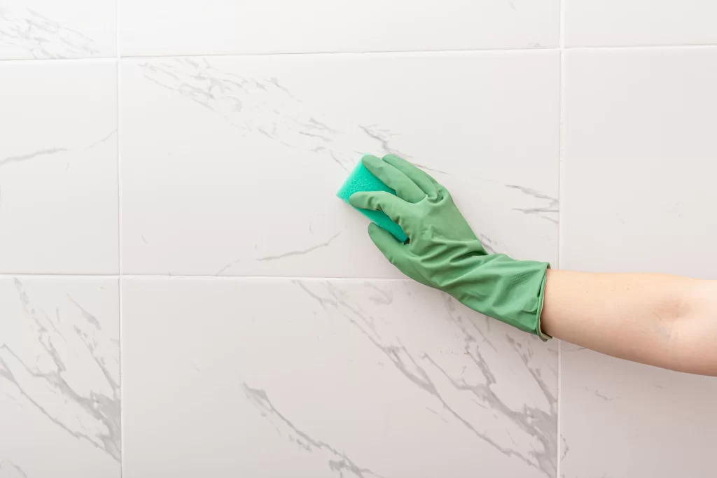 Tile & Grout Cleaning by Angelos Hard Floor & Duct Cleaning - cafe service area tile clean