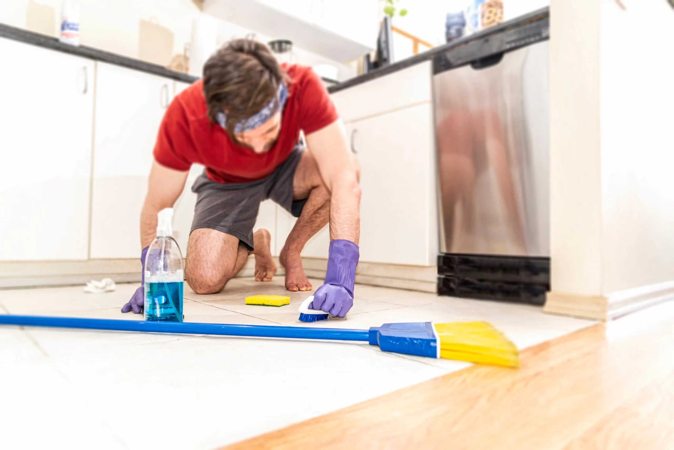 Tile & Grout Cleaning by Angelos Hard Floor & Duct Cleaning - hard surface cleaning process
