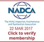 NADCA National Air Duct Cleaners Association Membership Link Badge