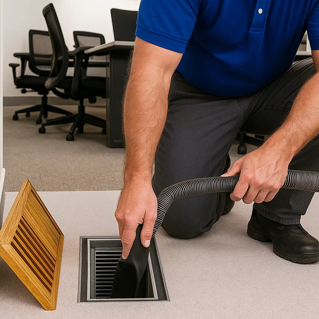 Negative air equipment attached to main trunk