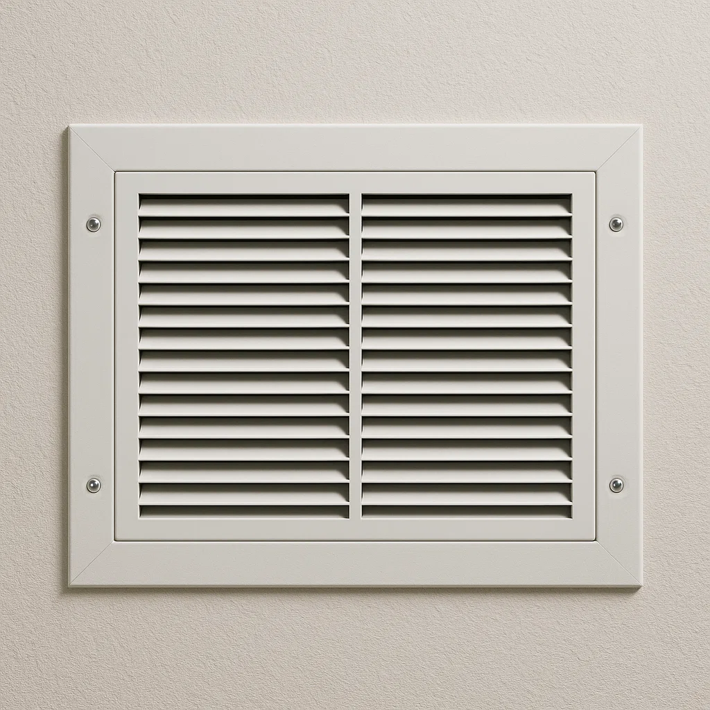 Technician inspecting return grille before air duct cleaning