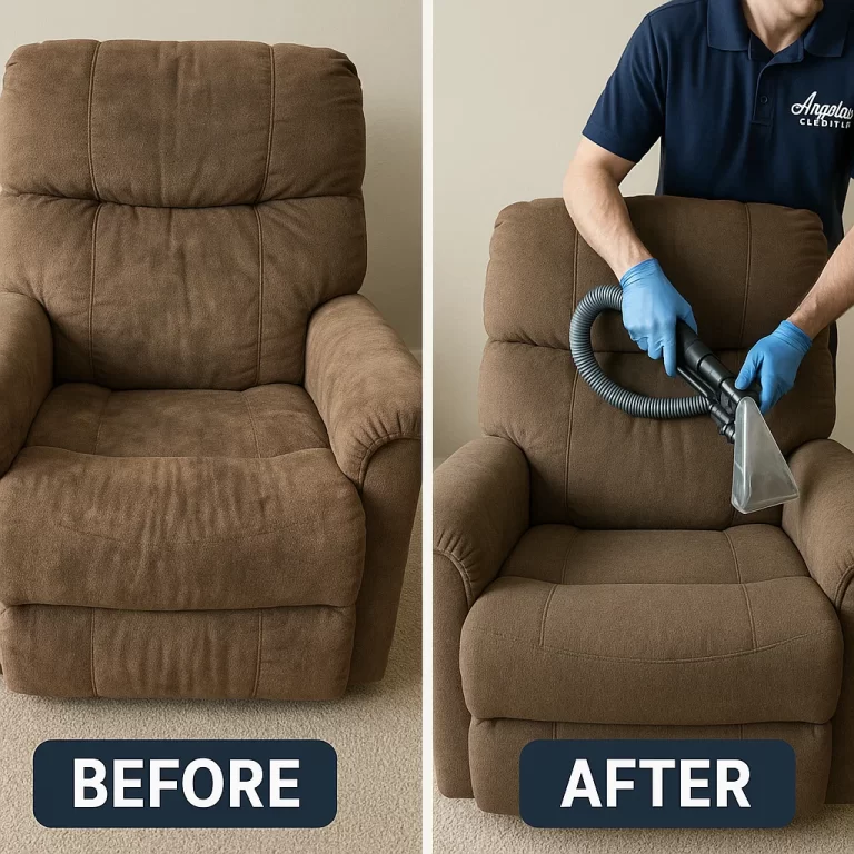 Angelo's Hard Floor & Duct Cleaning clear side by side recliner cleaning difference