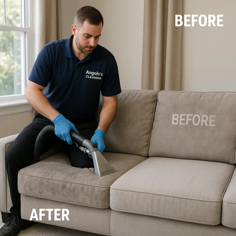 Professional sofa cleaning — low-moisture technique
