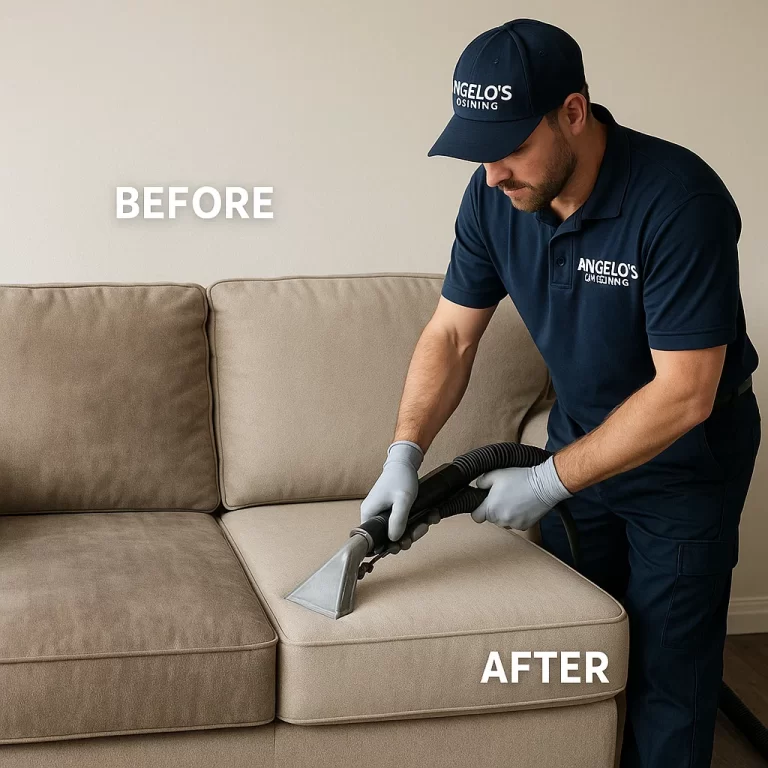 Before & after sofa cleaning — everyday soil reversed