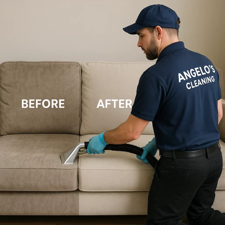 Sofa cleaning service — uniform appearance restored