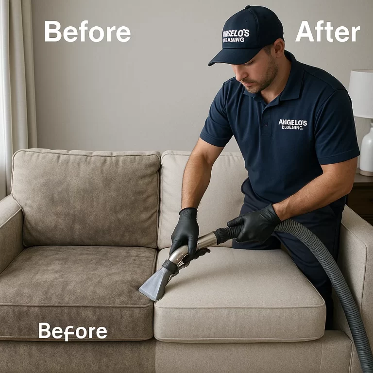 Upholstery sofa cleaning — improved texture and appearance