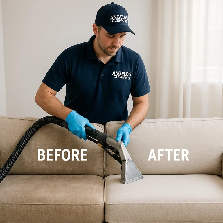 Professional sofa cleaning — soft-touch