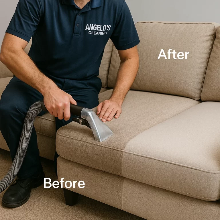 Sofa cleaning service — safe chemistry