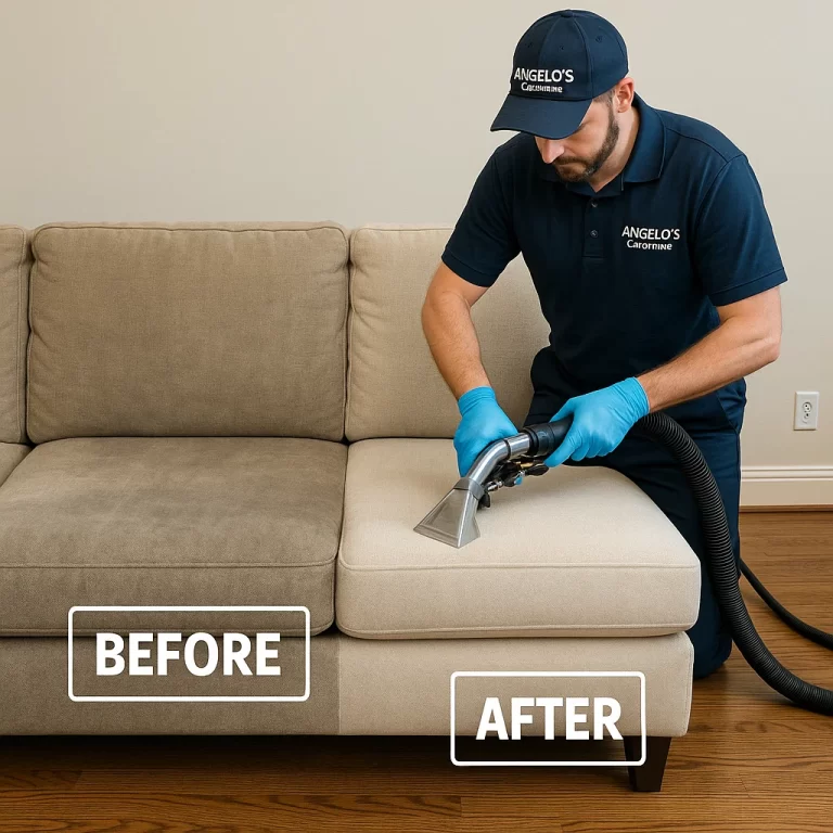 Professional sofa cleaning — precise extraction and drying
