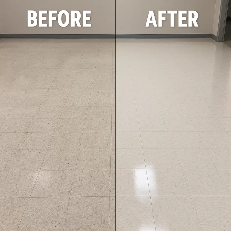 Operator cleaning buffer pads post-job