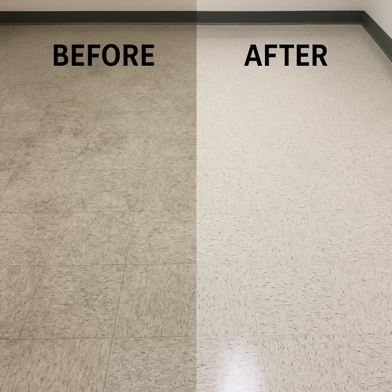 Cleaner verifying completion time log