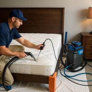 Fabric-safe mattress cleaning by Angelo's Cleaning