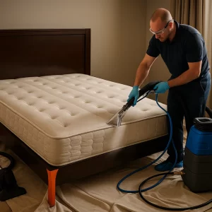 Mattress cleaning with gentle handling by Angelo's Cleaning