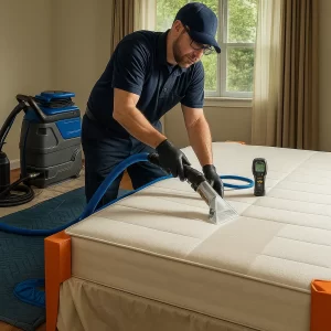 Mattress cleaning with mindful process by Angelo's Cleaning