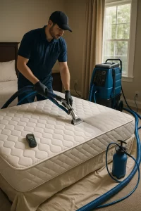 Focused mattress cleaning service by Angelo's Cleaning