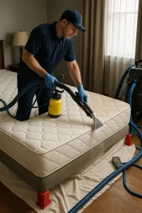 Pet-safe mattress cleaning service by Angelo's Cleaning