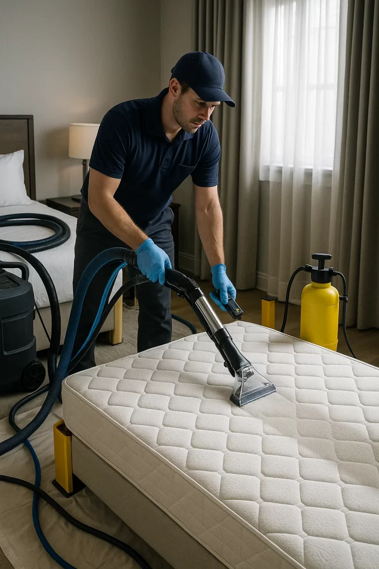 Comprehensive mattress cleaning care by Angelo's Hard Floor & Duct Cleaning