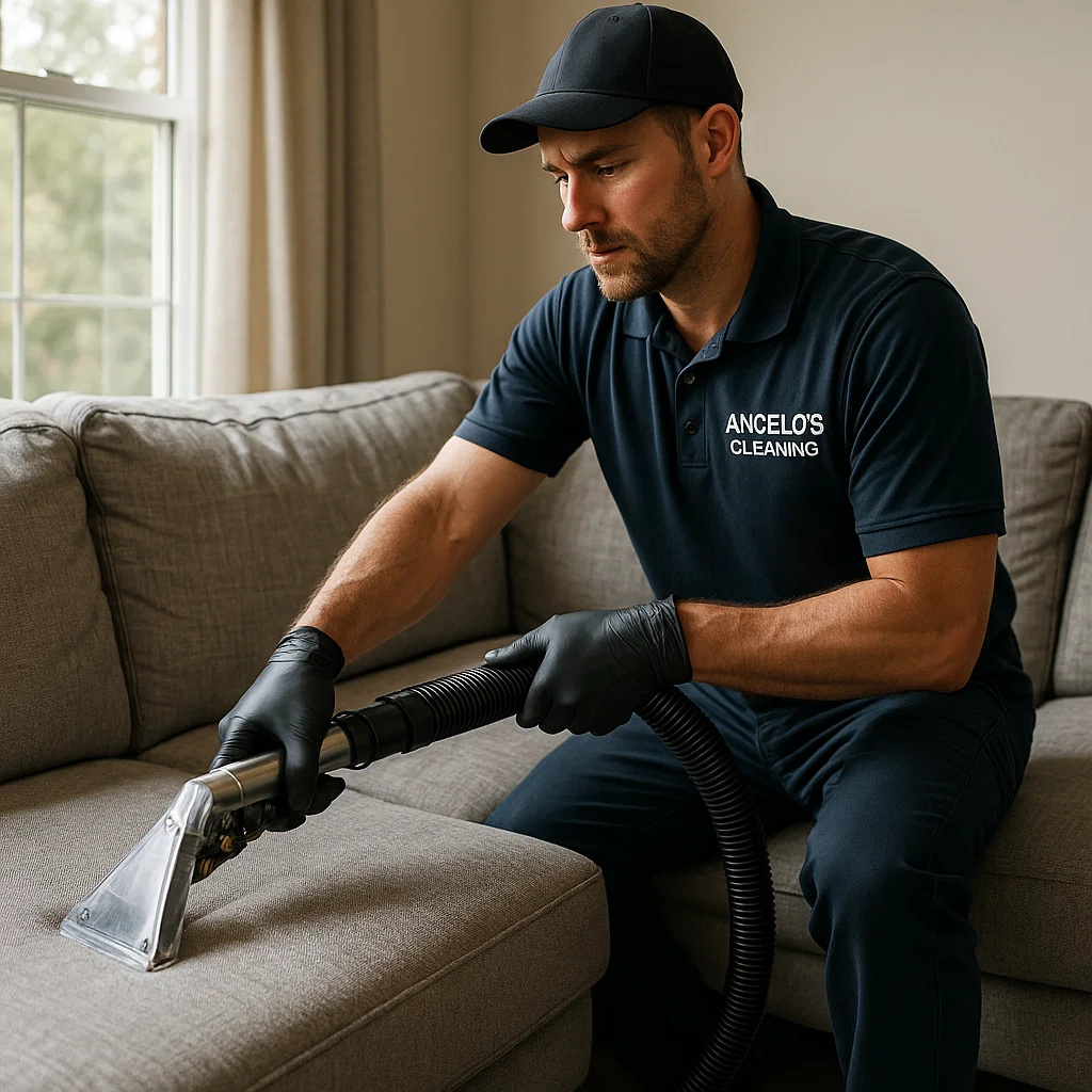Professional couch cleaning service in Delaware County, PA by Angelo’s