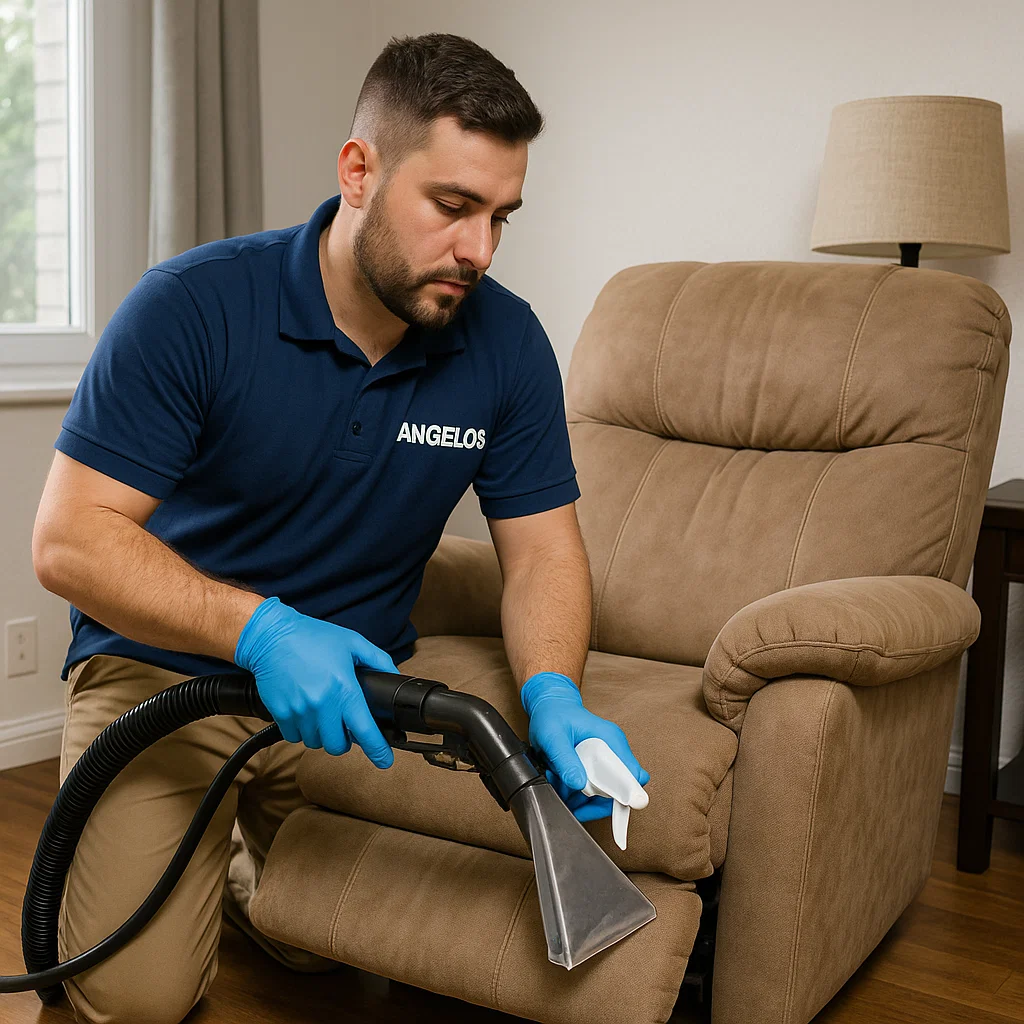 Angelo's Hard Floor & Duct Cleaning expert recliner upholstery care