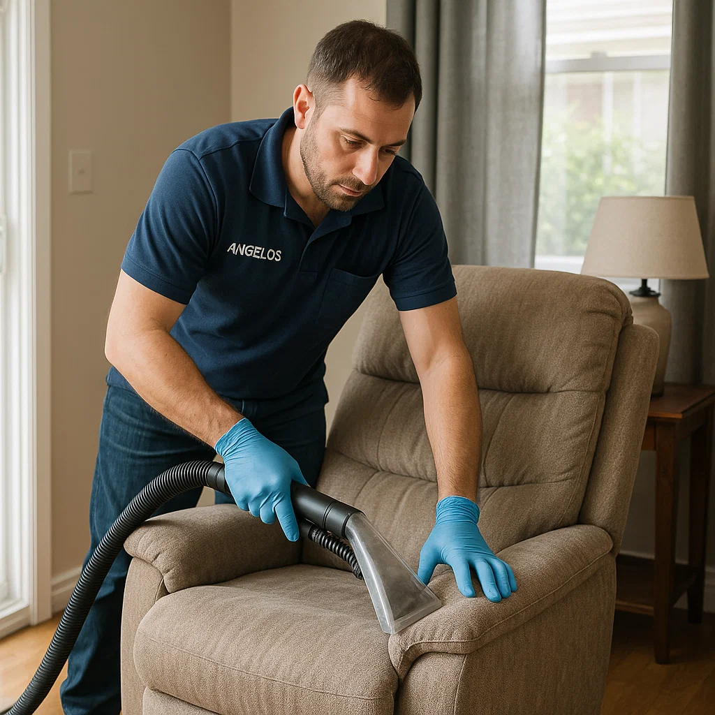 Angelo's Hard Floor & Duct Cleaning thorough recliner cleaning service