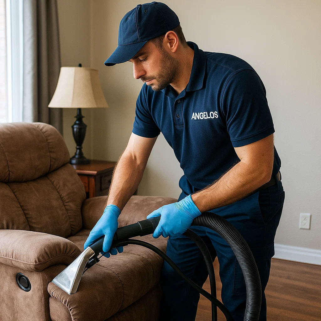 Angelo's Hard Floor & Duct Cleaning allergen aware recliner cleaning