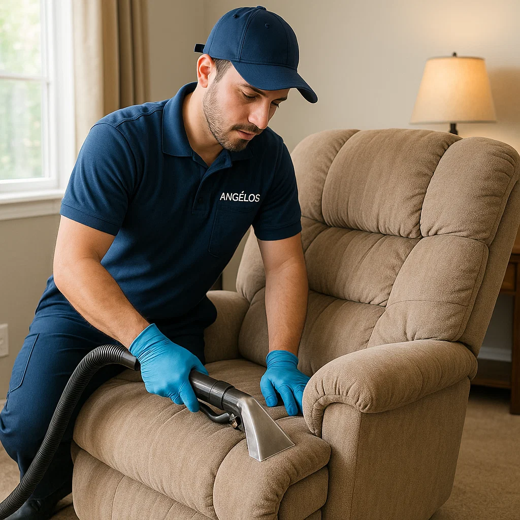 Angelo's Hard Floor & Duct Cleaning premium recliner cleaning service