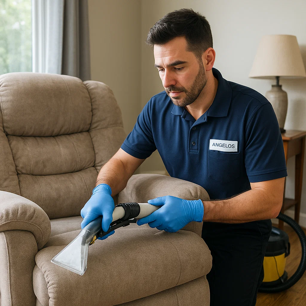 Angelo's Hard Floor & Duct Cleaning pet friendly recliner cleaning