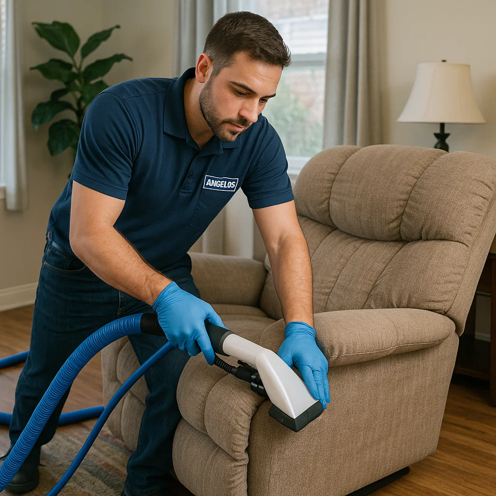 Angelo's Hard Floor & Duct Cleaning professional recliner upholstery care