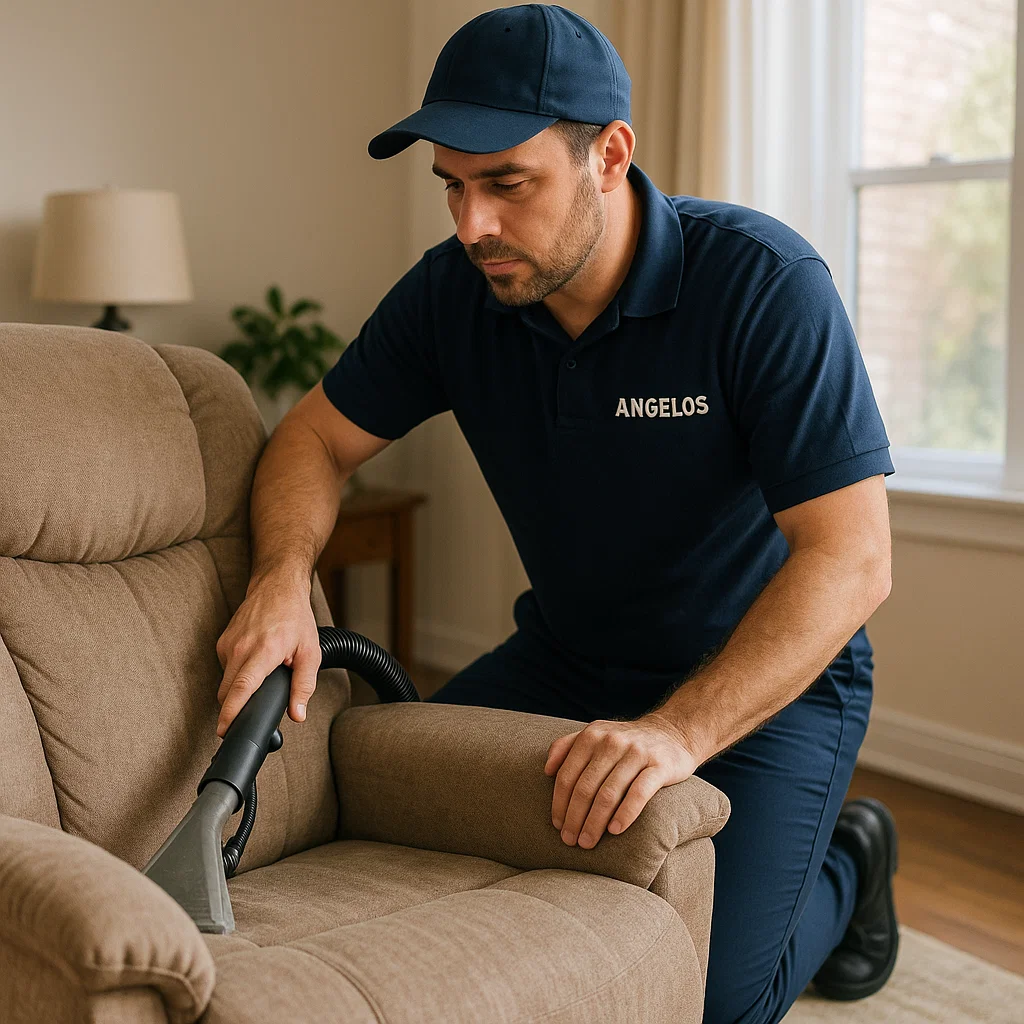 Angelo's Hard Floor & Duct Cleaning experienced recliner cleaning team
