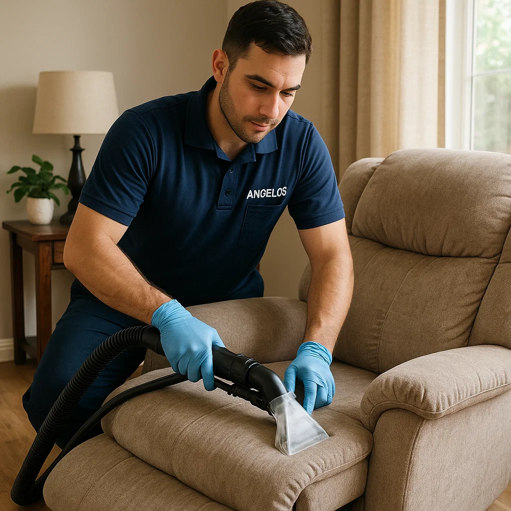 Angelo's Hard Floor & Duct Cleaning professional recliner fabric renewal