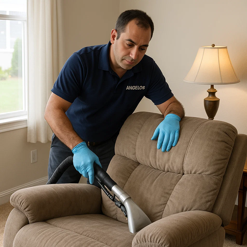 Angelo's Hard Floor & Duct Cleaning attentive recliner upholstery cleaning