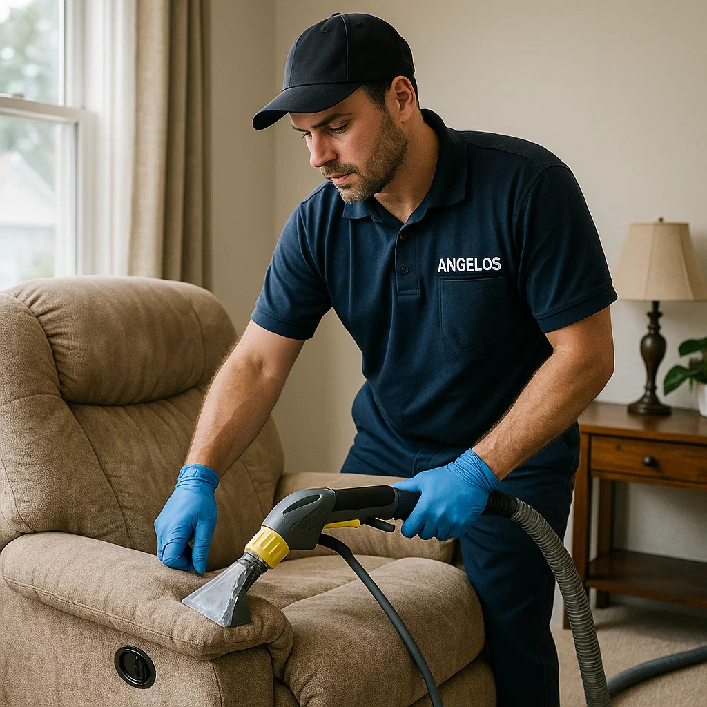 Angelo's Hard Floor & Duct Cleaning clean and fresh recliner upholstery