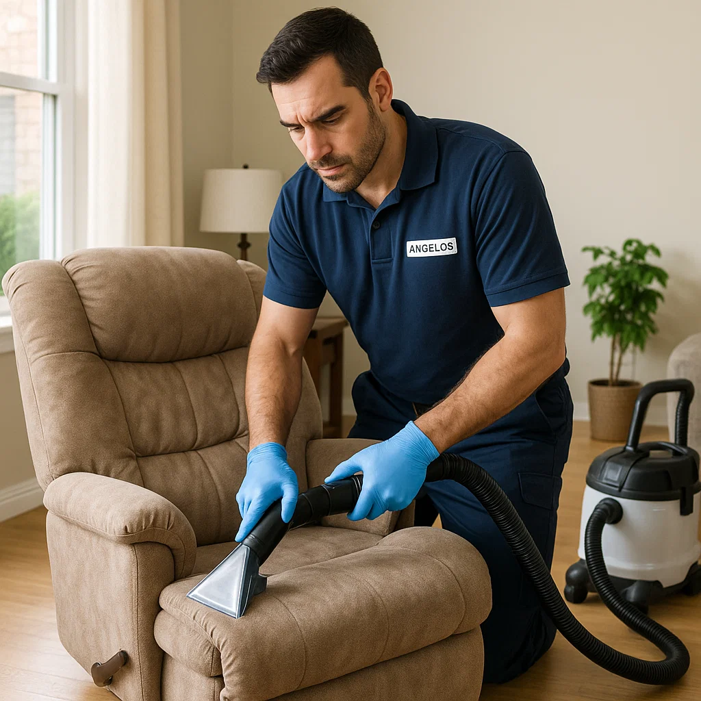 Angelo's Hard Floor & Duct Cleaning safe and effective recliner cleaning