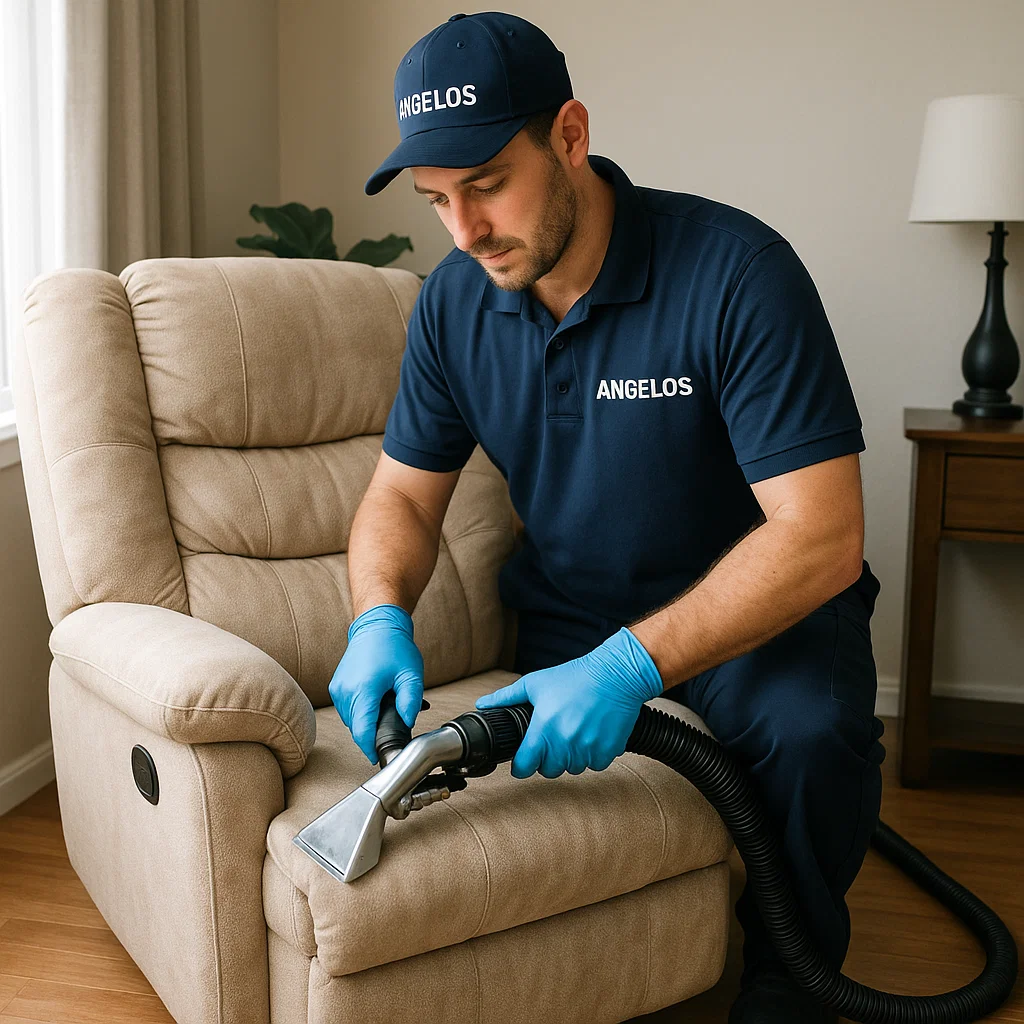 Angelo's Hard Floor & Duct Cleaning careful recliner cleaning attention