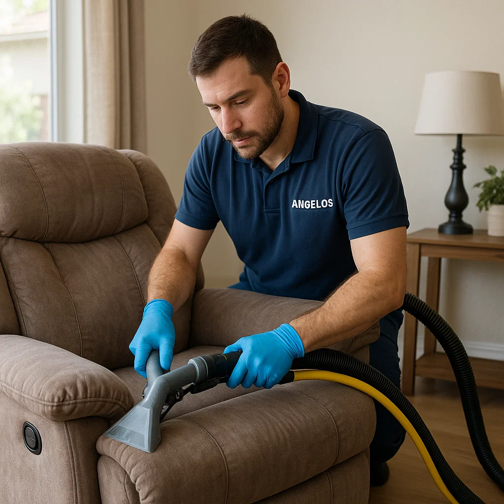 Angelo's Hard Floor & Duct Cleaning clean comfortable recliner upholstery