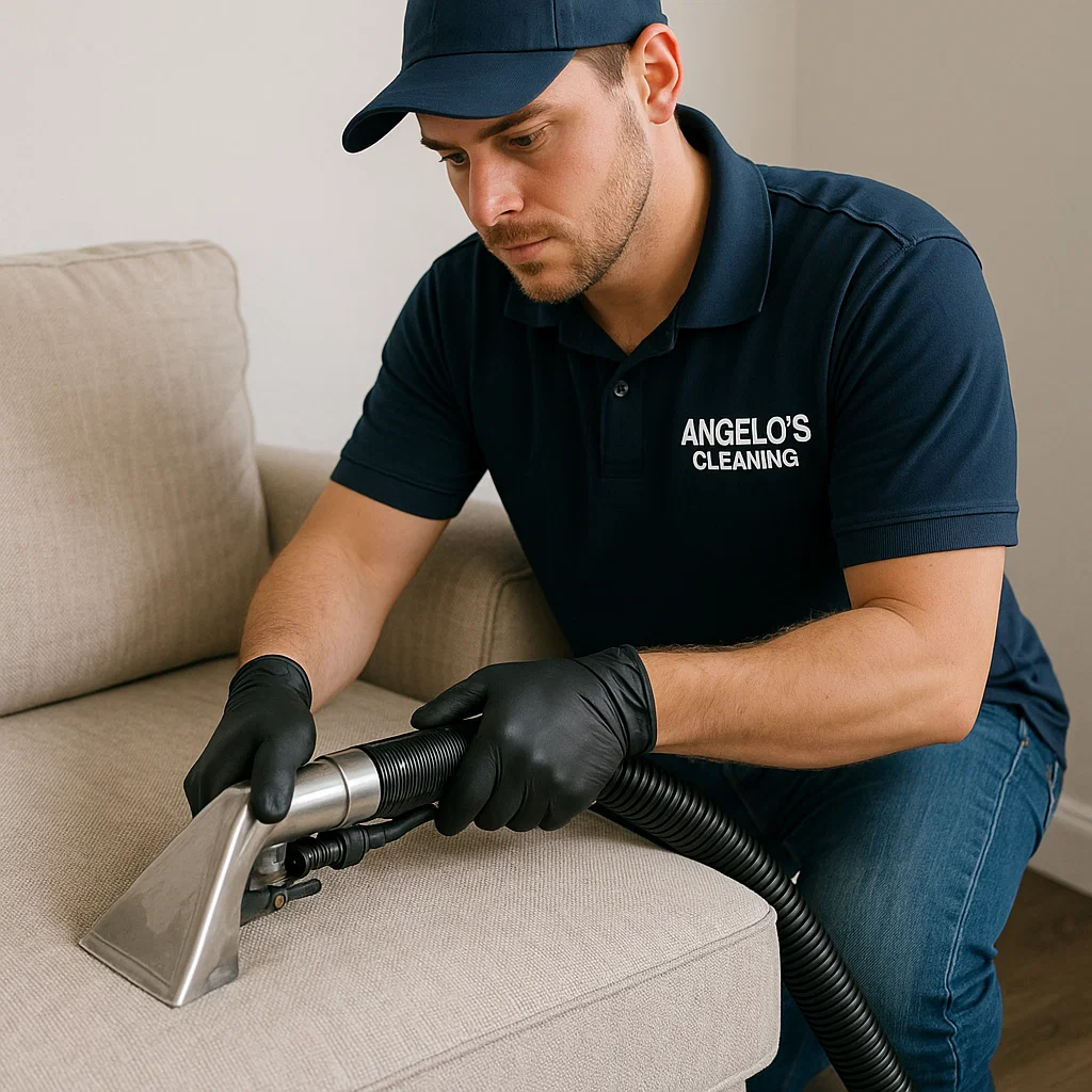 Sofa upholstery cleaning — residue-free rinse