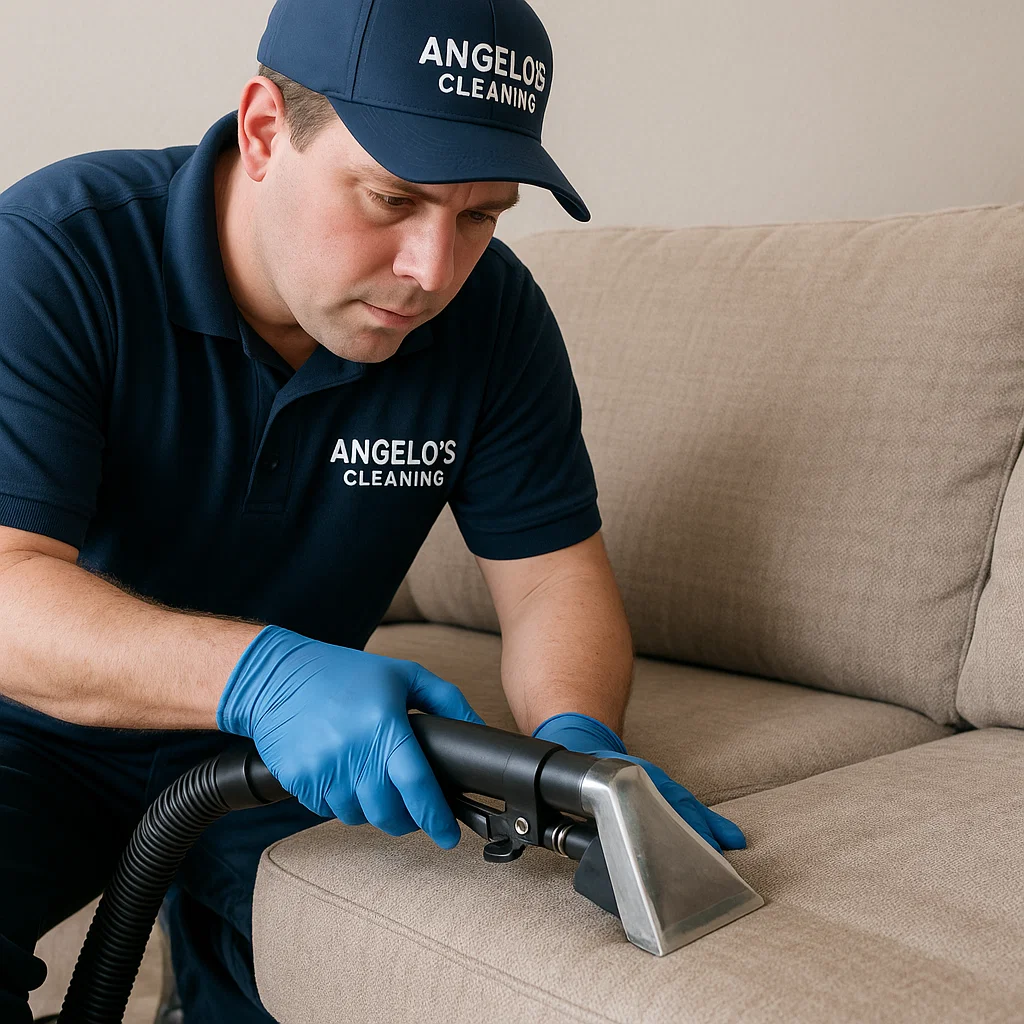 Sofa cleaning service — targeted stain removal and fabric grooming