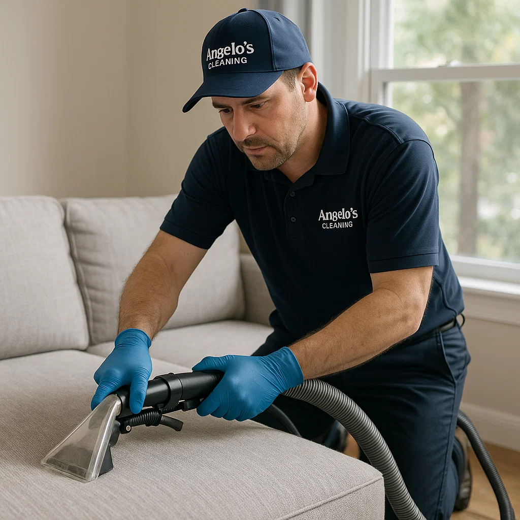 Upholstery sofa cleaning — soil suspension and clear rinse