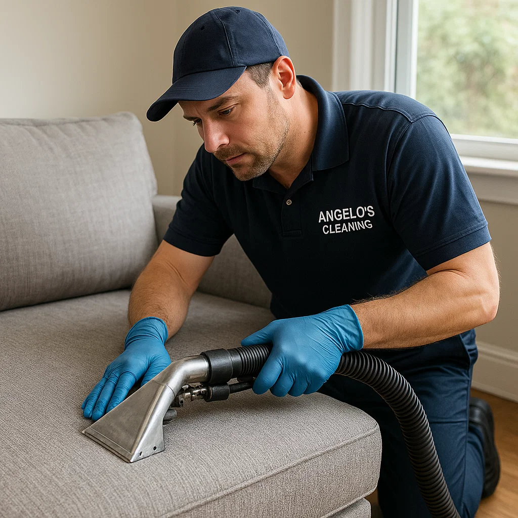 Sofa cleaning service — detailed cleaning for tufted backs