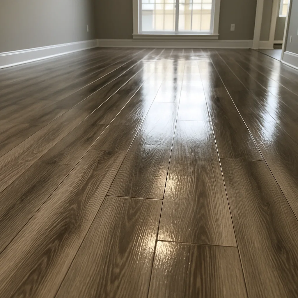 Sunlit hallway with spotless luxury vinyl plank
