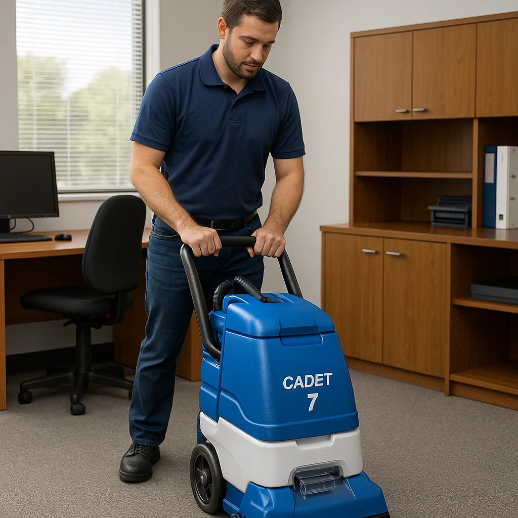 Before and after professional carpet cleaning
