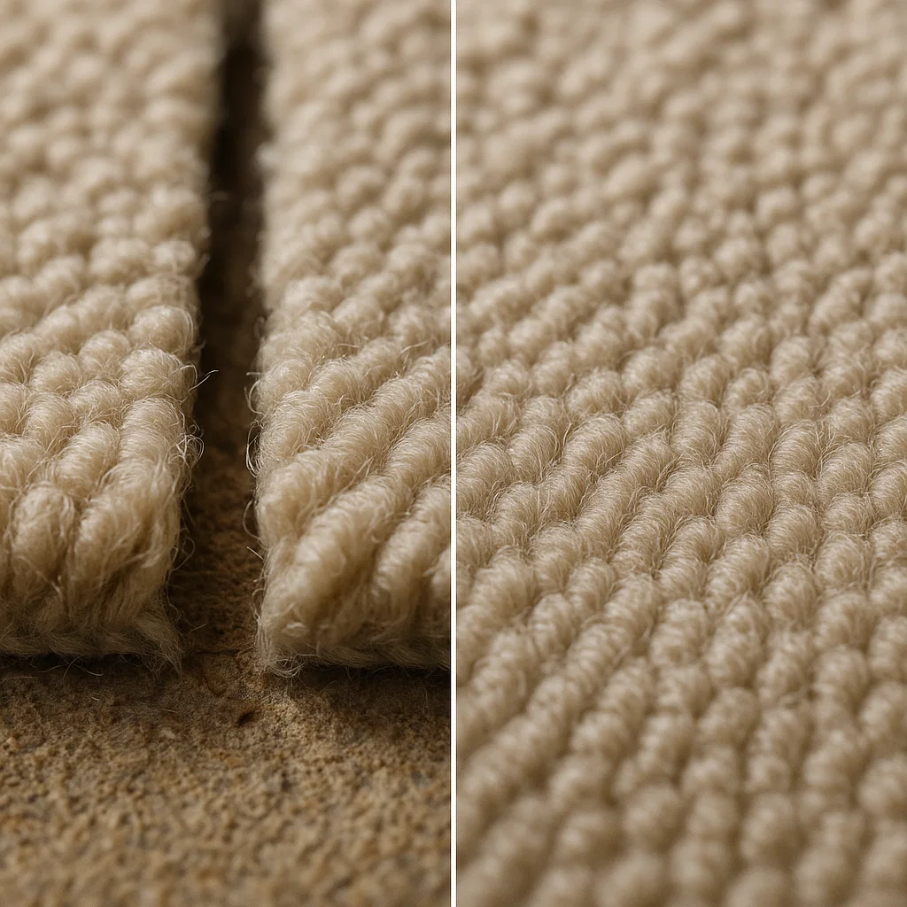 Split seam before repair and tightly aligned after