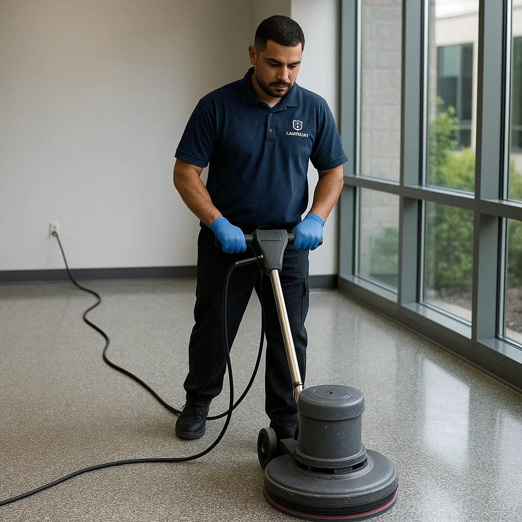 Rinse and neutralize step for composite flooring