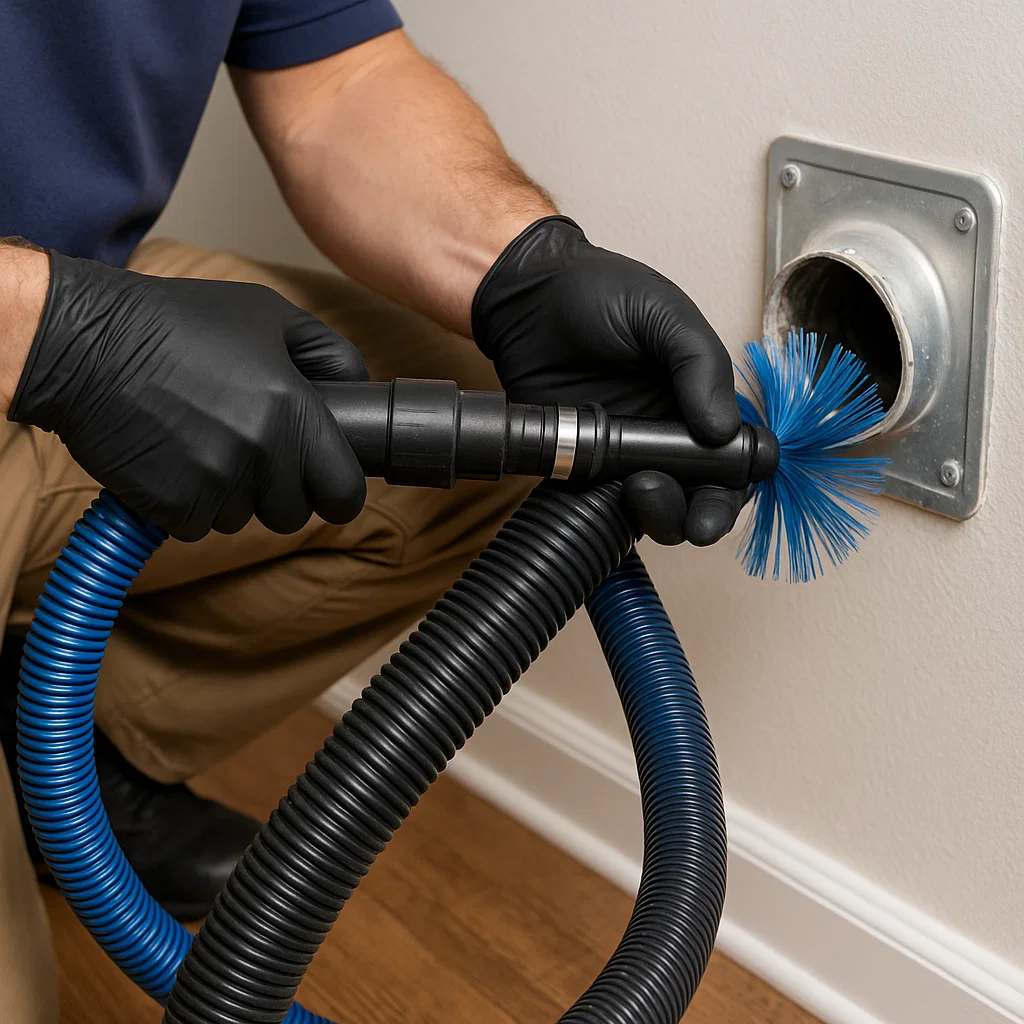 Professional dryer vent cleaning process in Delaware County, PA by Angelo’s