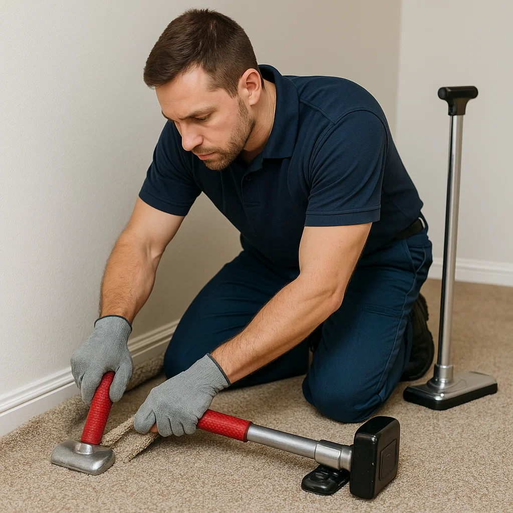 Commercial carpet repair with Angelos Hard Floor & Duct Cleaning