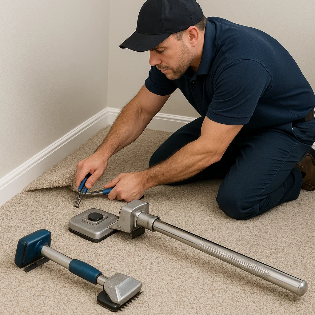 Carpet repair service by Angelos Hard Floor & Duct Cleaning