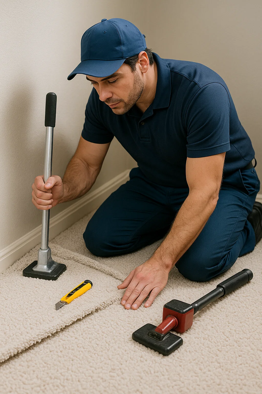 Professional carpet repair service by Angelos Hard Floor and Duct Cleaning