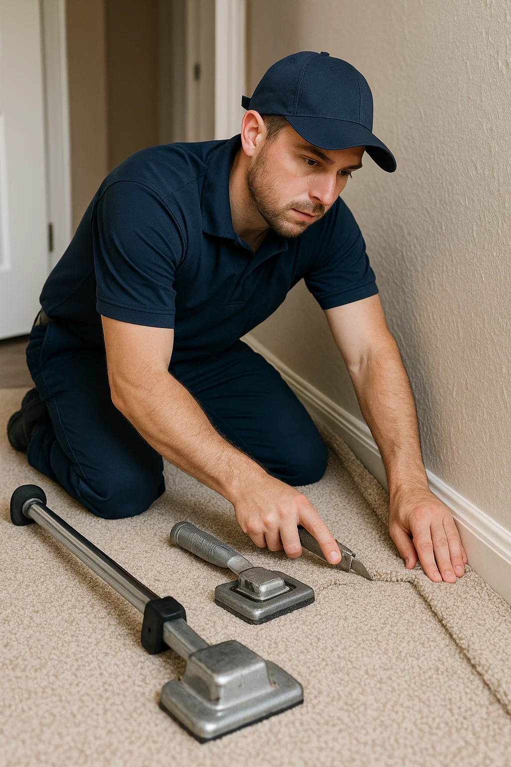 Carpet repair experts at Angelos Hard Floor and Duct Cleaning