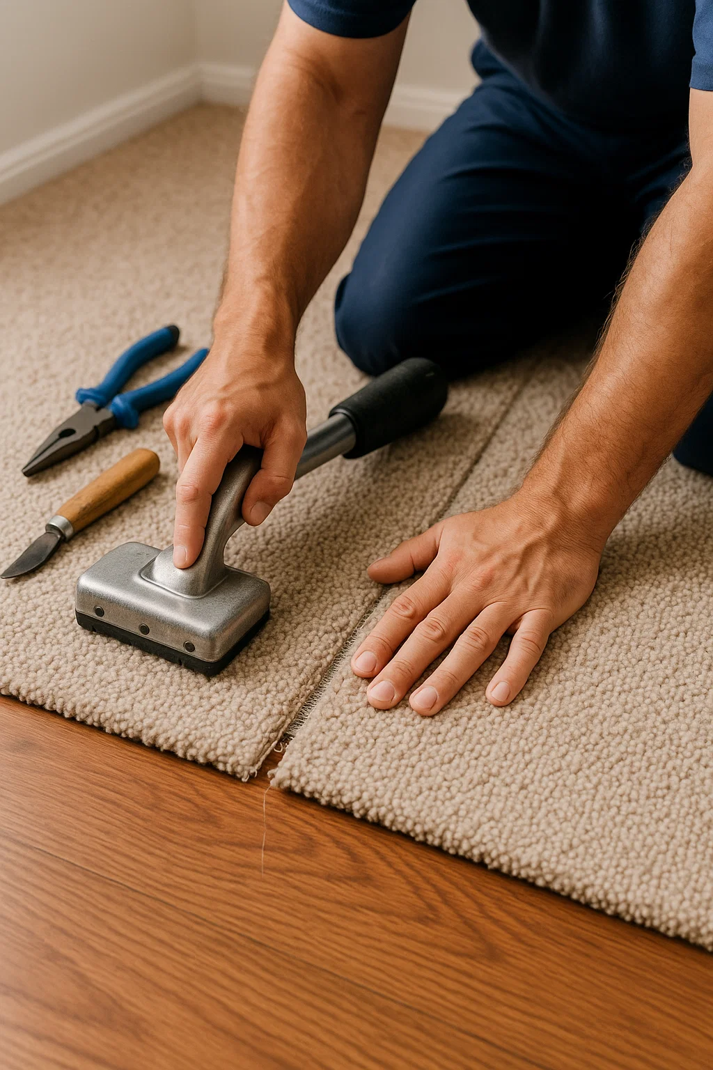 Quality carpet repair experts at Angelos Hard Floor and Duct Cleaning