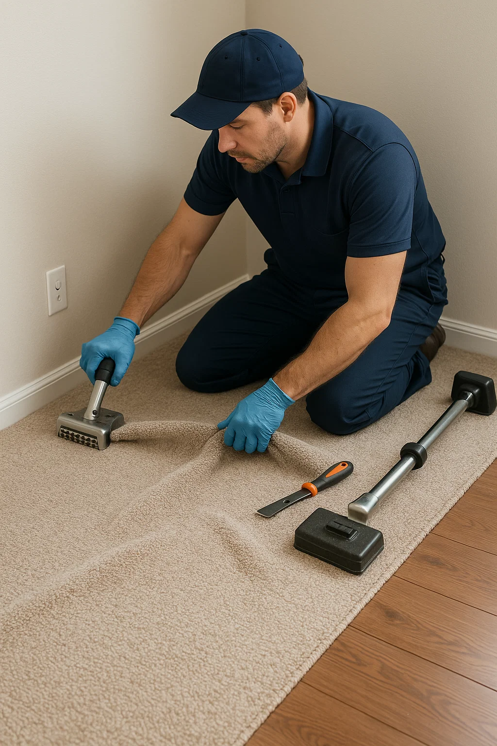 Full-service carpet repair experts at Angelos Hard Floor and Duct Cleaning